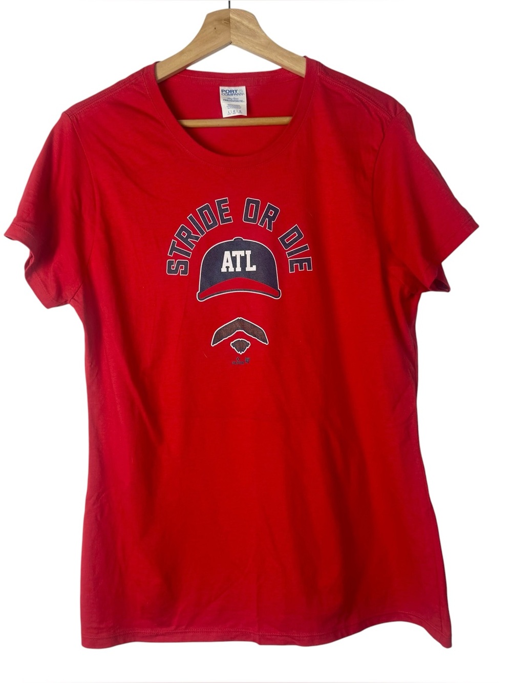 Port & Company Red Atlanta Braves Stride or Die Short Sleeve T-Shirt L